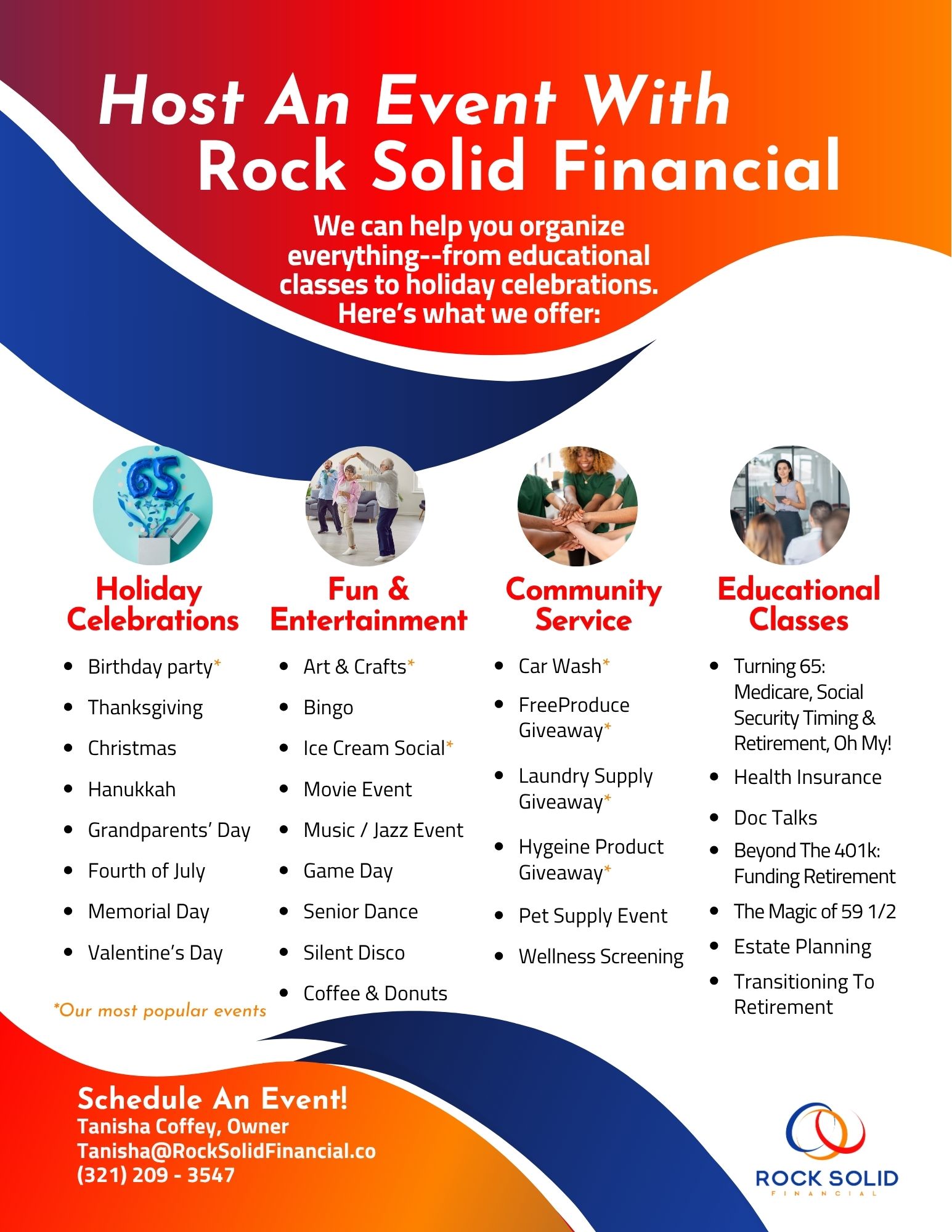 RSF Host An Event w Rock Solid Financial Flyer (8.5 x 11)
